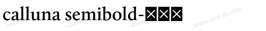 calluna semibold字体转换